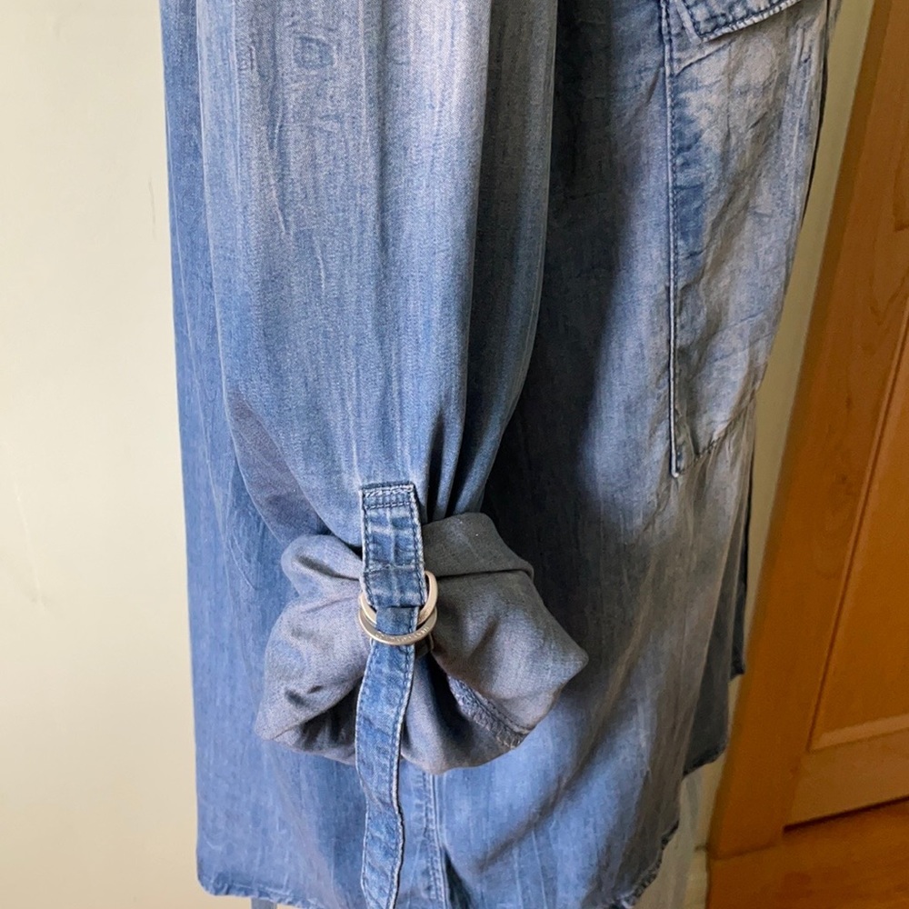 SOLD Calvin Klein Sustainable Jean Shirt, Size L - Picture 7 of 16
